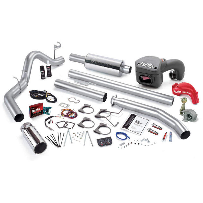 Banks Power 01 Compatible with Dodge 5.9L 245Hp Ext Cab PowerPack System SS Single Exhaust w/ Chrome Tip 49394