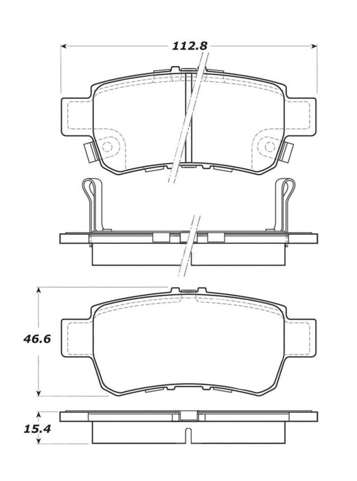 StopTech Street Touring 06-13 Honda Odyssey Rear Brake Pads 308.1088