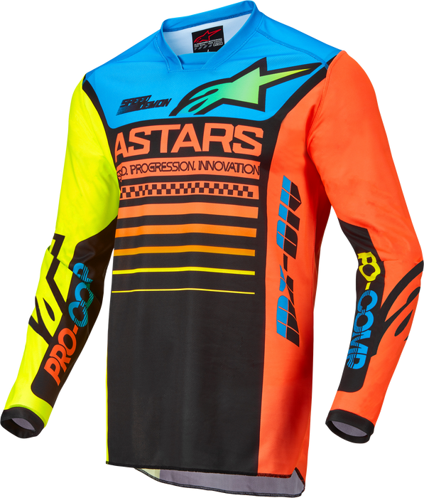 Alpinestars Youth Racer Compass Jersey Black/Yellow Fluo/Coral Ym 3772122-1534-M