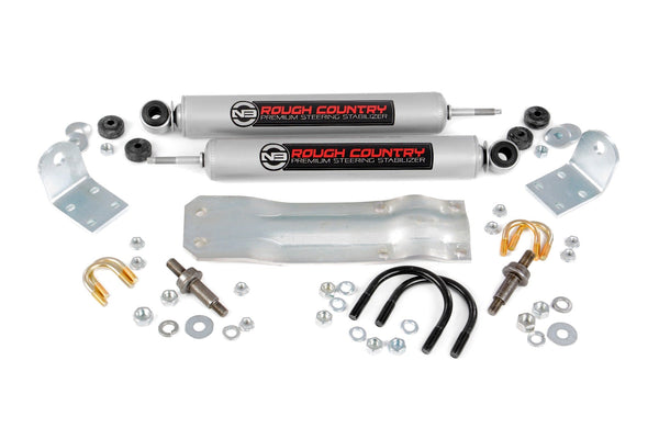 Rough Country N3 Steering Stabilizer Dual 2-8 Inch Lift Fits Dodge 1500 (94-99) 8732130