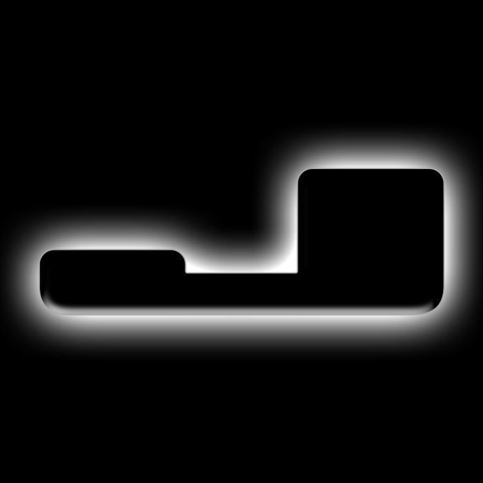 Oracle Universal Illuminated Letter Badges -White Led -Matte Black Finish -J