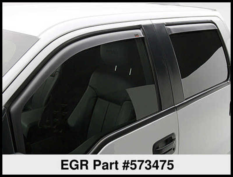 EGR 15+ Ford F150 Super Cab In-Channel Window Visors Set of 4 Matte (573475) 573475