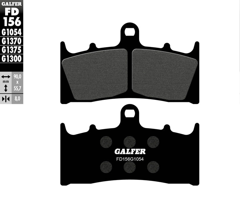 Galfer 94-99 Suzuki GSXR750 G1054 Semi-Metallic Brake Pads (Black)