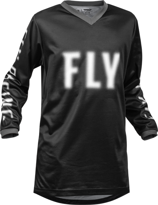 Fly Racing Youth F-16 Jersey Black/White Ys 376-222YS