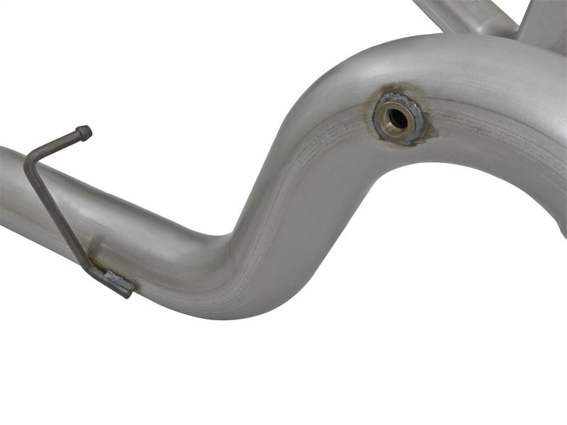 aFe LARGE Bore HD 4in Dual DPF-Back SS Exhaust w/Polished Tip 16-17 GM Diesel Truck V8-6.6L (td) LML 49-44080-P