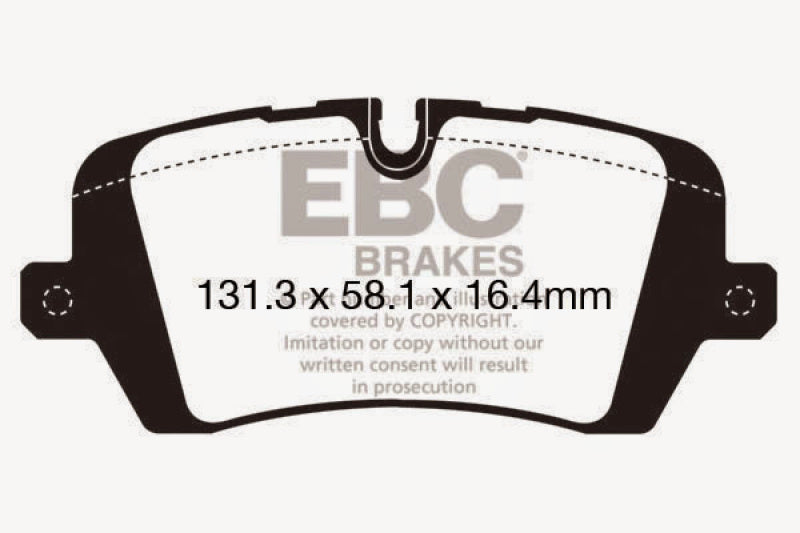 EBC 2017+ Land Rover Discovery 5 3.0L Supercharged Ultimax2 Rear Brake Pads UD1692