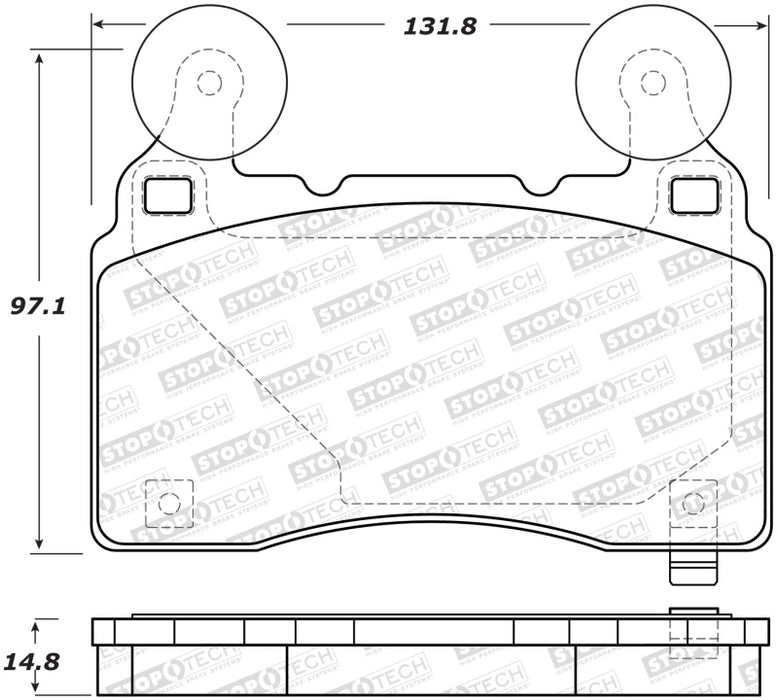 StopTech Performance 14-19 Cadillac CTS Front Brake Pads 309.14741