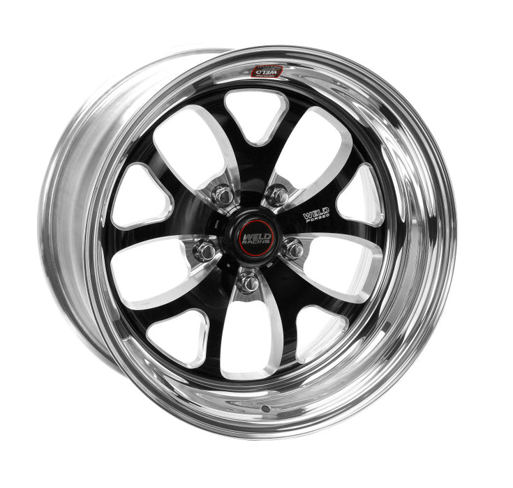 Weld S76 17x8 / 5x4.75 BP / 4.8in. BS Black Wheel (Medium Pad) Non-Beadlock 76MB7080B48A