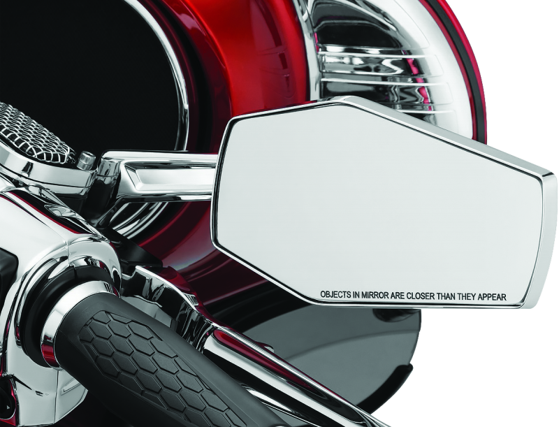 Kuryakyn 5918 Motorcycle Handlebar Accessory: Hex Rear View Side Mirrors, Chrome, 1 Pair