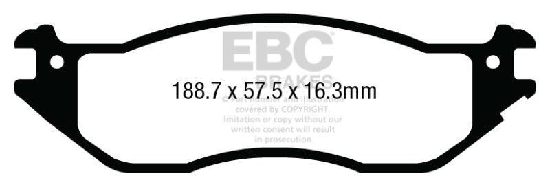 EBC 04-07 Ford Econoline E150 4.6 Yellowstuff Front Brake Pads DP43002R