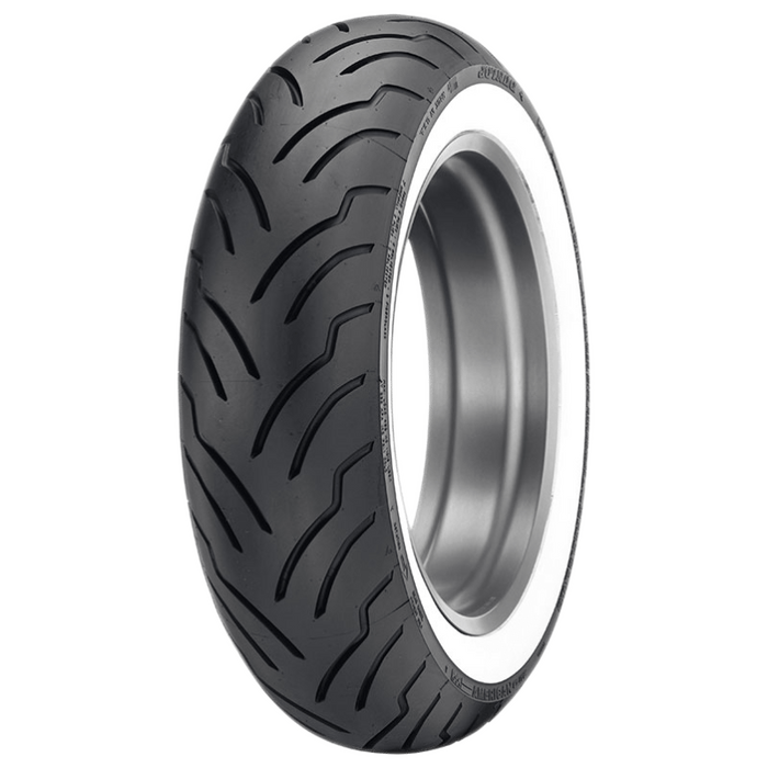 180/65B-16 Dunlop American Elite Wide White Wall Rear Tire