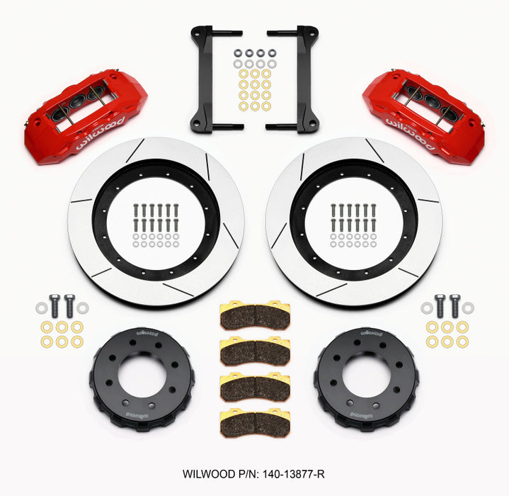 Wilwood TX6R Front Kit 16.00in Red 1999-2010 GM H2 Truck/SUV 2500 140-13877-R