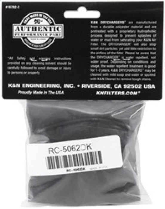 K&N Rc-5062Dk Black Drycharger Filter Wrap For Your Rc-5062Xd Filter RC-5062DK