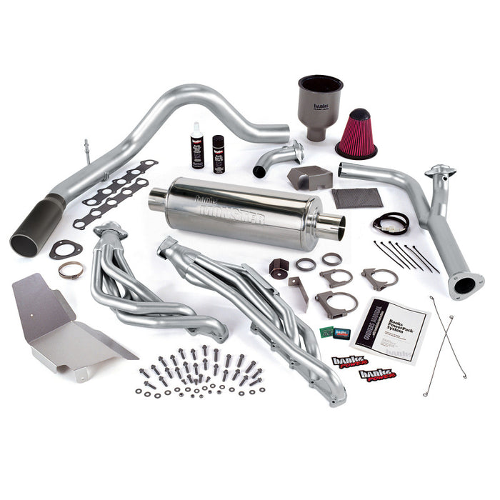 Banks Power 99-04 Ford 6.8L Truck (No EGR) PowerPack System SS Single Exhaust w/ Black Tip 49131-B