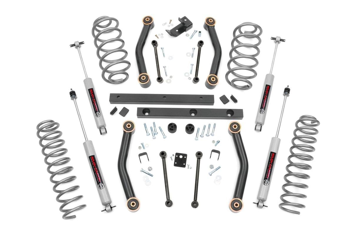 Rough Country 4 Inch Lift Kit compatible with Jeep Wrangler Tj 4Wd (1997-2002) 90630