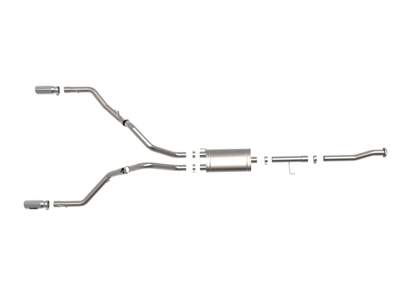 aFe Vulcan Series 3in 304SS Cat-Back w/ Polished Tips 15-20 Ford F-150 V6 2.7L/35L(tt) / V8 5.0L 49-33130-P