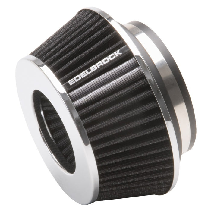 Edelbrock Air Filter Pro-Flo Series Conical 3 7In Tall Black/Chrome 43610