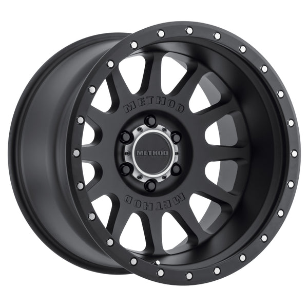 Method MR605 NV 20x10 -24mm Offset 6x5.5 106.25mm CB Matte Black Wheel MR60521060524N