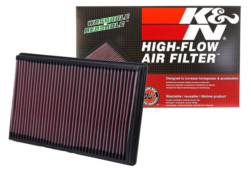 K&N 02-10 Compatible with Dodge Ram 1500/2500/3500 3.7/4.7/5.7L Drop In Air Filter 33-2247