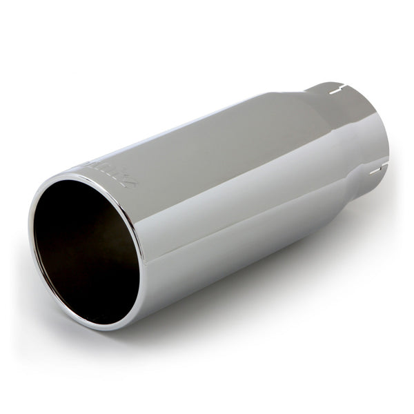 Banks Power Tailpipe Tip Kit SS Round Straight Cut Chrome 4in Tube 5in X 12.5in 52930
