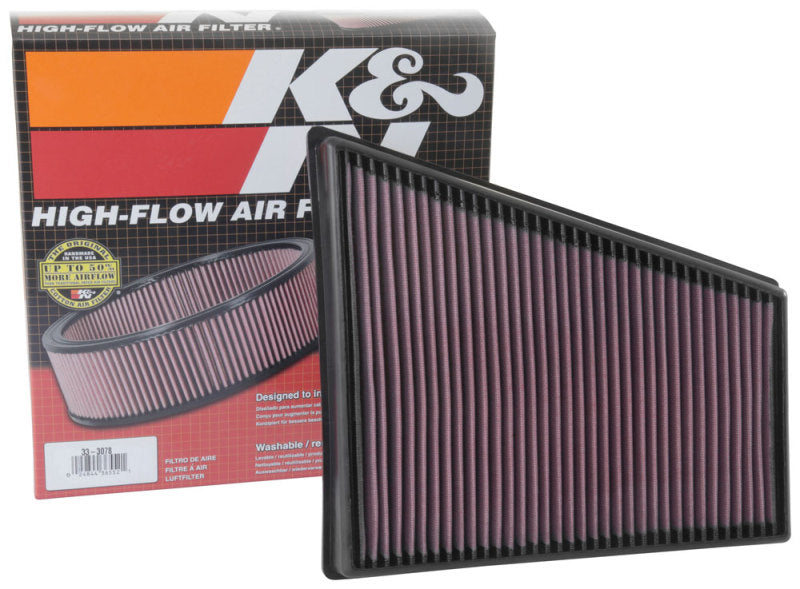 K&N 33-3078 Air Panel Filter for PORSCHE 718 BOXSTER H4-2.0L F/I 2016-2018
