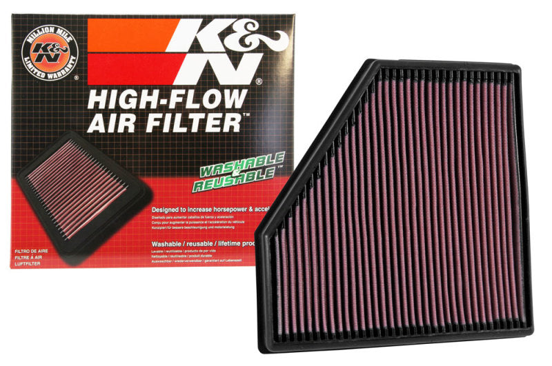 K&N 33-3051 Air Panel Filter for BMW 320I L4-2.0L F/I 2015-2017