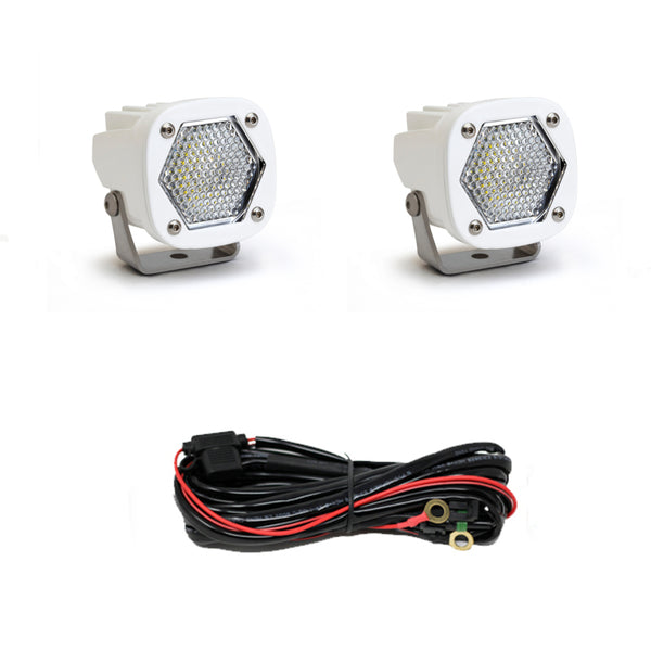 Baja Designs LED Light Pods S1 Work/Scene White Pair 387806WT