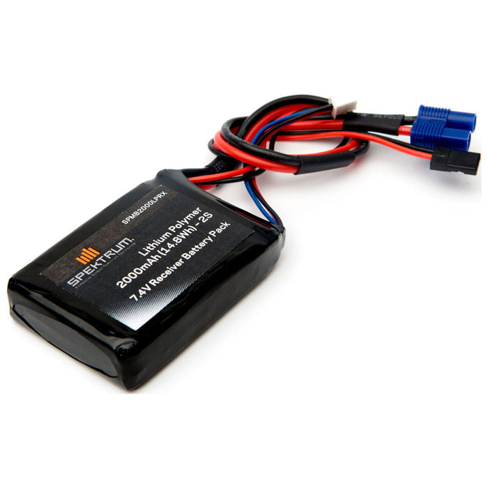 Spektrum 2000mAh 2S 7.4V LiPo Receiver Battery SPMB2000LPRX