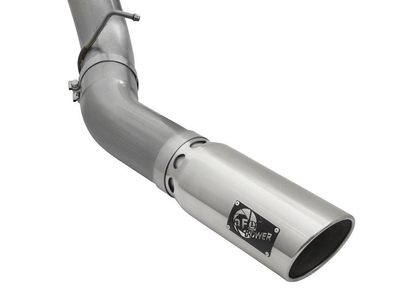 aFe LARGE Bore HD 5in Exhausts DPF-Back SS w/ Pol Tips 16-17 GM Diesel Truck V8-6.6L (td) LML/L5P 49-44081-P