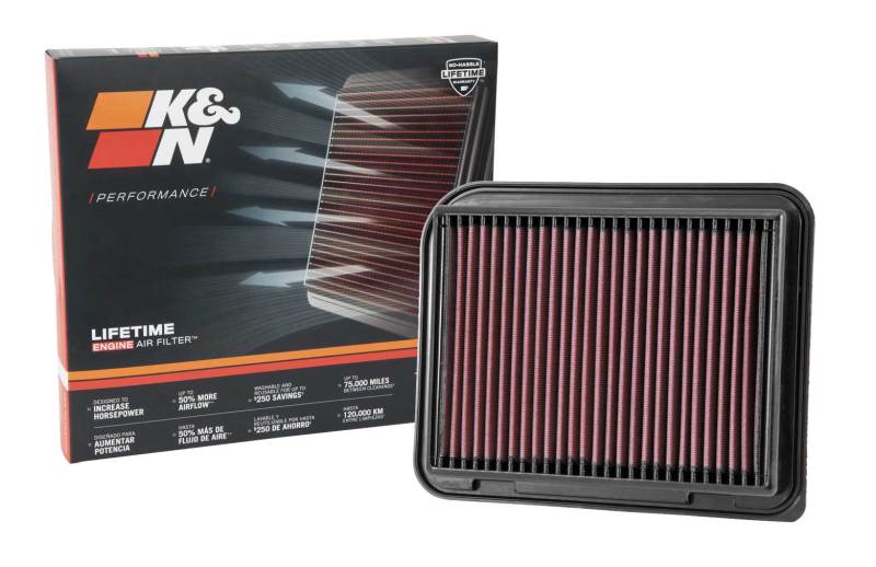 K&N Replacement Panel Air Filter for Mitsubishi 12-15 Outlander/12-14 ASX/13-14 Lancer 33-3015