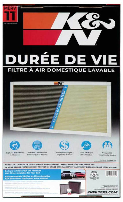 K&N 12X20X1 Hvac Furnace Air Filter, Lasts A Lifetime, Washable, Merv 11, The