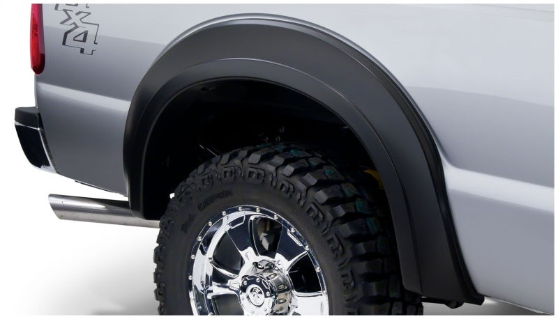 Bushwacker Extend-A-Fender Extended Rear Fender Flares 2-Piece Set, Black, Smooth Finish Fits 2017-2022 Ford F-250 W/ 6.8' Or 8.2' Bed, F-350 Super Duty W/ 8.2' Bed 20088-02