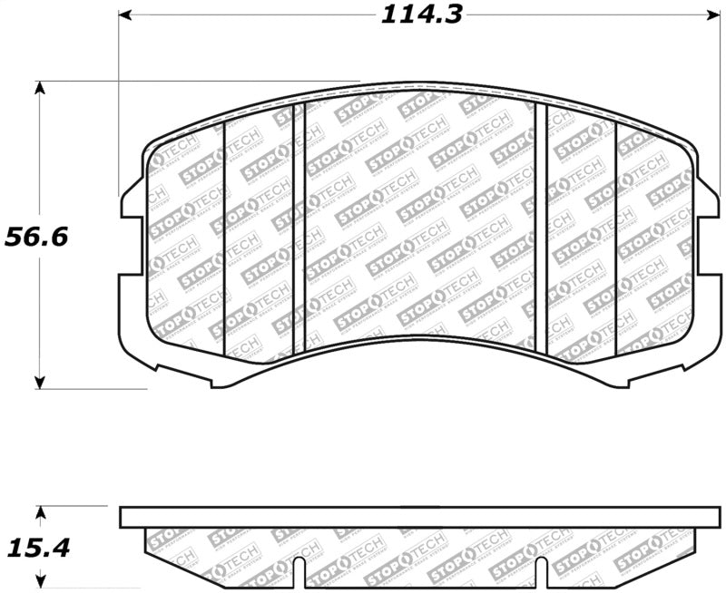 StopTech 02-07 Mitsubishi Lancer Street Select Brake Pads Rear 305.0904