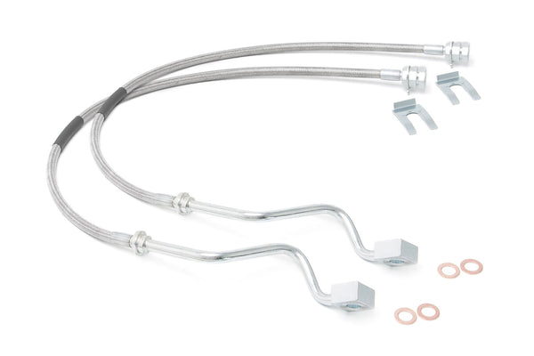 Rough Country Brake Lines Stainless Fr 4-8 Inch Lift Fits Ford F-250/F-350 Super Duty (99-04) 89705