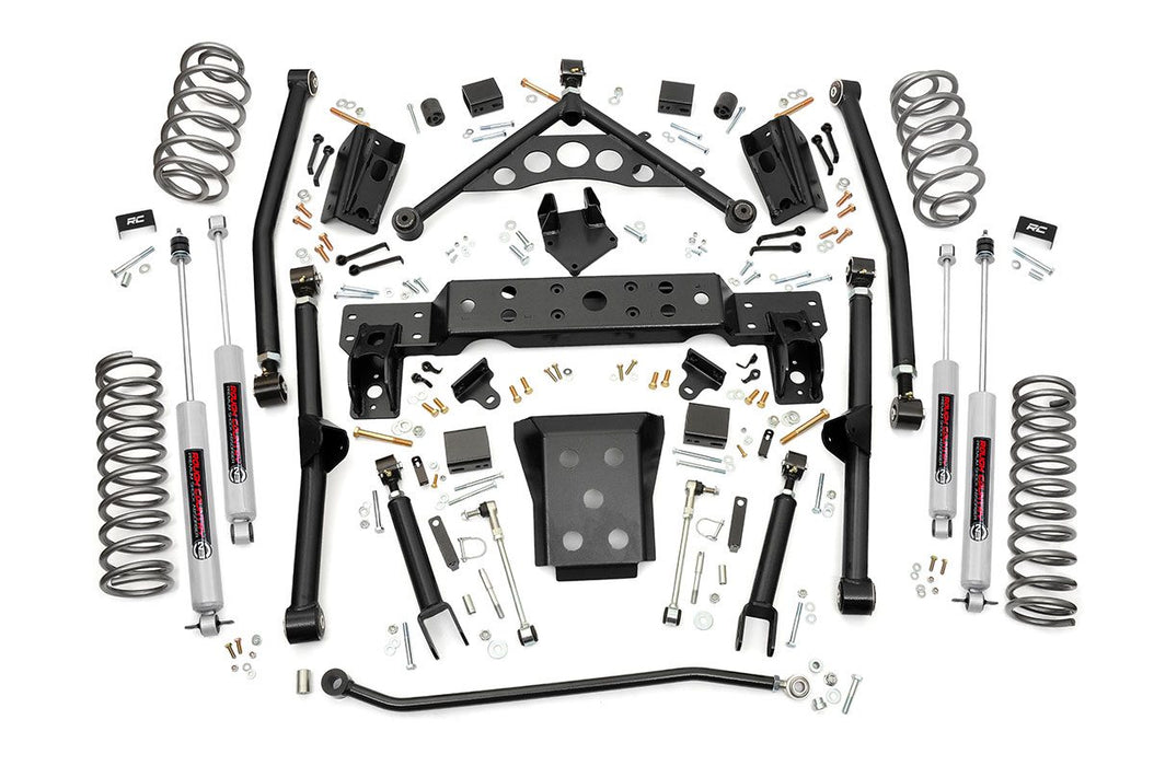 Rough Country 4 Inch Lift Kit Long Arm compatible with Jeep Grand Cherokee Wj 4Wd (1999-2004) 90820