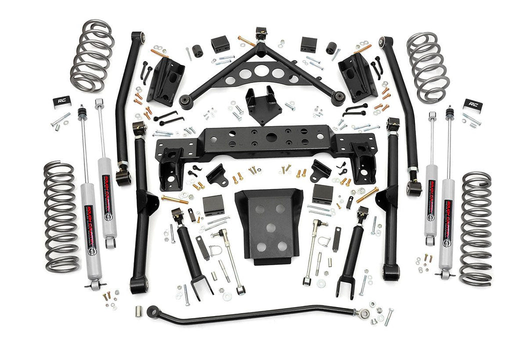 Rough Country 4 Inch Lift Kit Long Arm compatible with Jeep Grand Cherokee Wj 4Wd (1999-2004) 90820