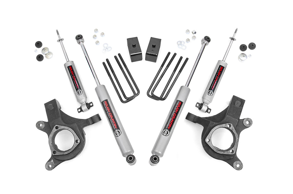Rough Country 3 Inch Lift Kit Fits Chevy Silverado & fits GMC Sierra 1500 2WD (1999-2006 & Classic) 232N2