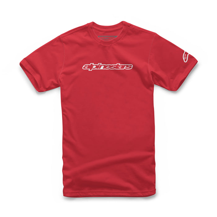 Alpinestars Unisex-Adult Wordmark Tee-Red/White (2X) (Multi, One Size)