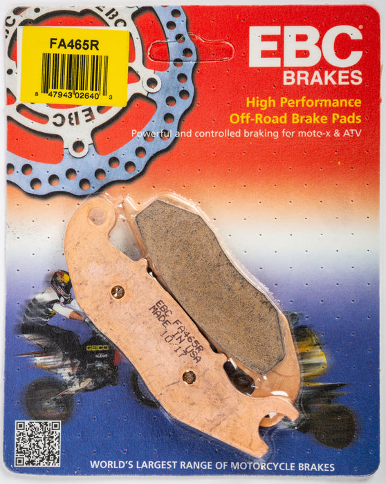 EBC Brakes FA465R R Series Sintered Disc Brake Pad, Black, 1x1x1