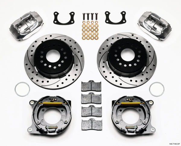 Wilwood Forged Dynalite P/S P-B Kit Drilled Polished New Big Ford 2.50in Offset 140-7140-DP