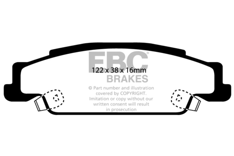 EBC 02-05 Cadillac CTS 2.6 Ultimax2 Rear Brake Pads UD922