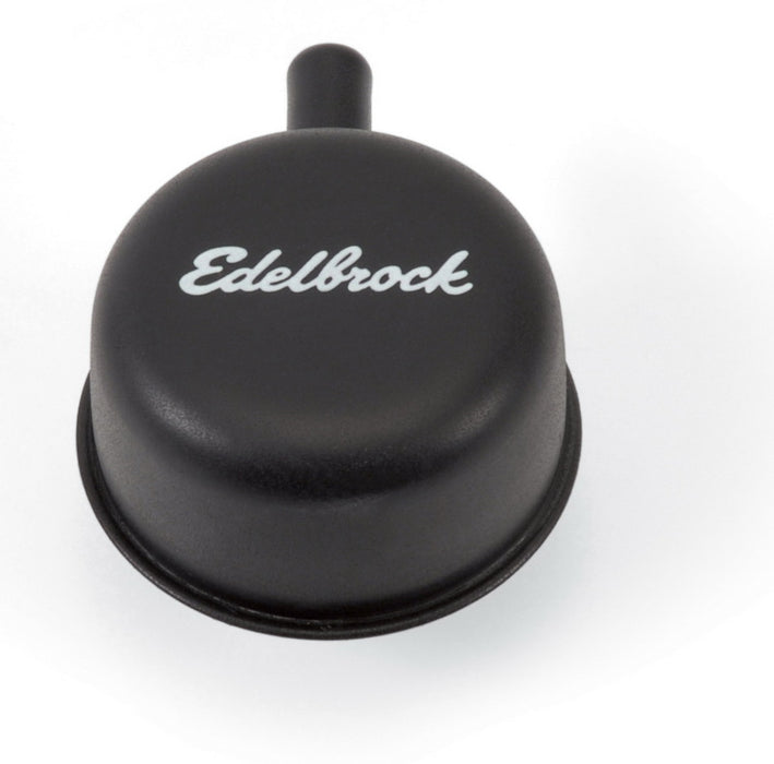 Edelbrock Round Cap w/ Nipple Black 4413