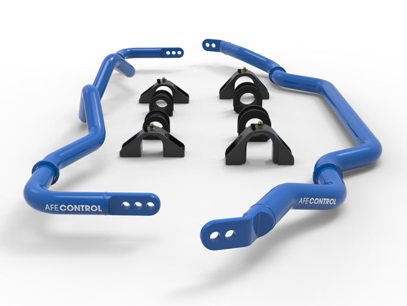 aFe 09-20 Compatible with Nissan 370Z V6-3.7L Front and Rear Control Sway Bar Set Blue 440-712001-L