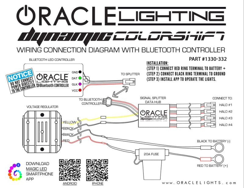 Oracle 2624-332 fits Corvette C7 14-19 Dynamic ColorSHIFT® DRL w/ Switchback Turn Signals