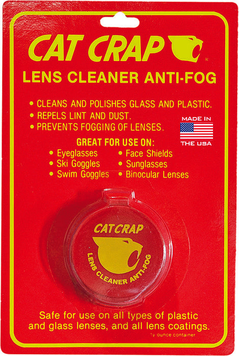 EK USA, Cat Crap, Anti-Fog Lens Cleaner Balm, Safe on All Lenses, Eyeglasses, Goggles, and Camera Lenses - 0.5 Ounce