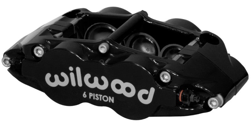 Wilwood Caliper-Forged Narrow Superlite 6R-R/H 1.75/1.25in/1.25in Pistons 1.25in Rotor Black 120-14550-BK