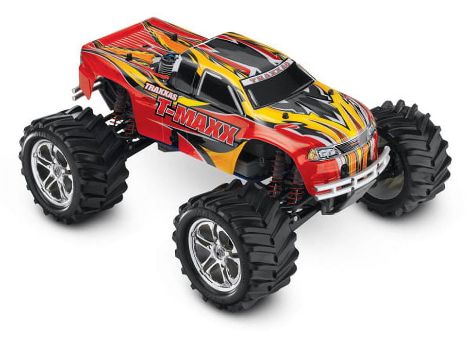 Traxxas T-Maxx Classic: Powered 4Wd Maxx Monster Truck With Tq 2.4 Ghz Radio (1/10 Scale), Red 49104-1-RED