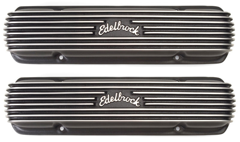 Edelbrock Valve Cover Classic Series Pontiac 1962-1979 301-455 CI V8 Black 41303