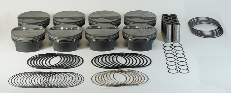 Mahle MS Piston Set GM LS 416ci 4.070in Bore 4in Stk 6.125in Rod .927 Pin -4.3cc 11.3 CR Set of 8 930223570