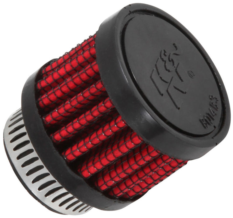 K&N Vent Air Filter / Breather: Washable and Reusable: 0.75 in (19 mm) Flange ID; 1.125 in (29 mm) Height; 1.375 in (35 mm) Base; 1.375 in (35 mm) Top , 62-1560
